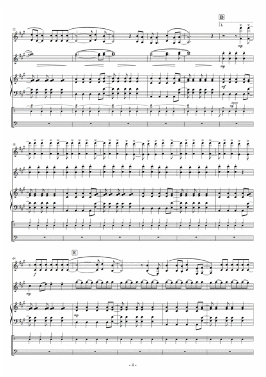 Viva La Vida Percussion Ensemble scores gallery preview page 5