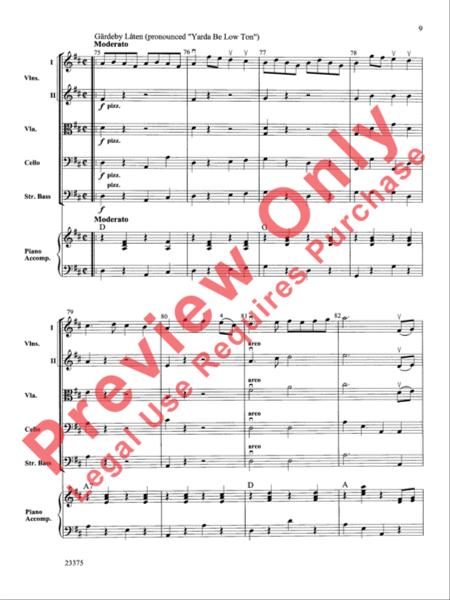 Scandanavian Fiddle Suite String Orchestra scores gallery preview page 10