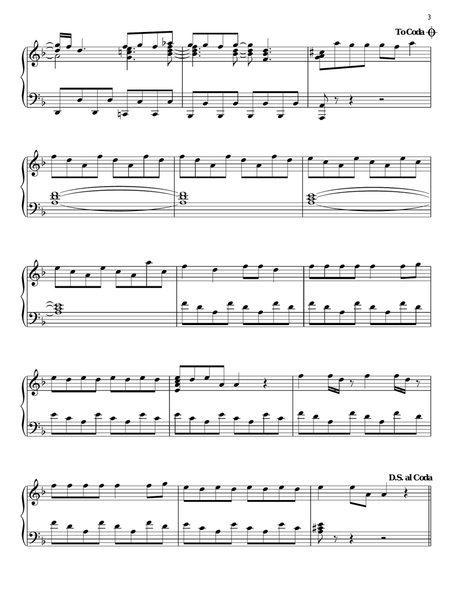 Grenade Piano Solo scores gallery preview page 3