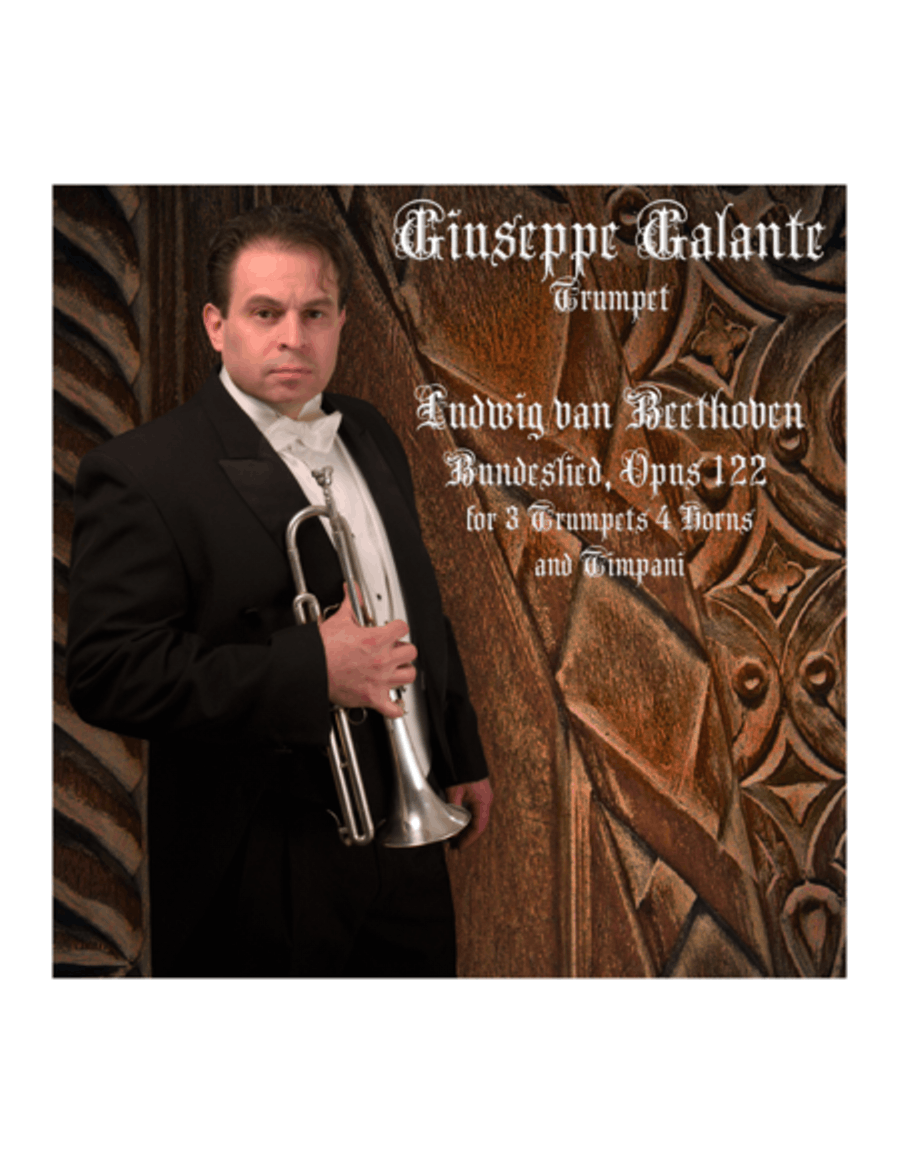 Ludwig van Beethoven: Bundeslied, Opus 122 for 3 Trumpets, 4 Horns and Timpani Small Ensemble scores gallery preview page 1