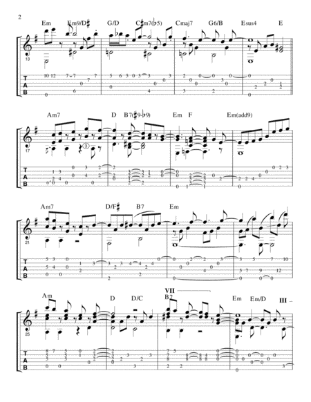Nevermore in E Minor (TAB plus standard notation)