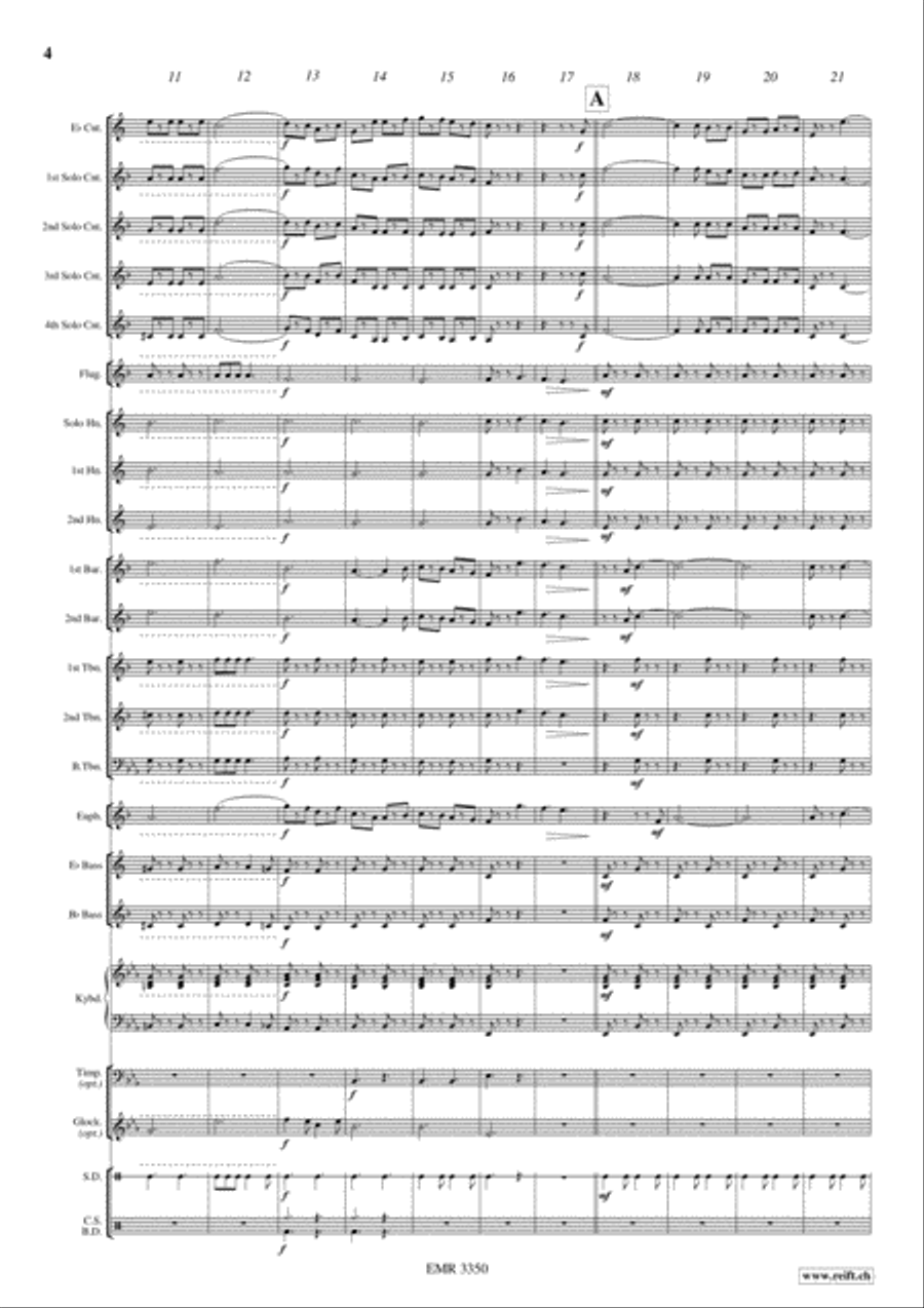 Funiculi Funicula Funiculi Funicula Brass Band scores gallery preview page 5