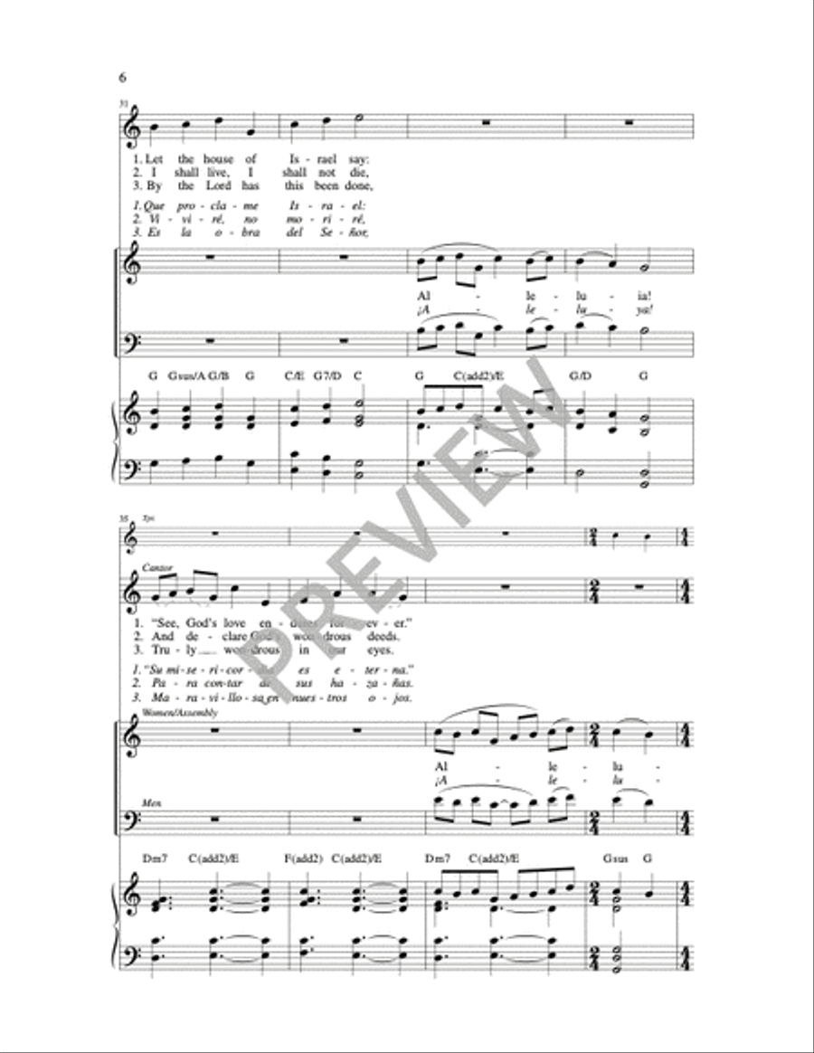 Easter Alleluia 2-Part scores gallery preview page 2