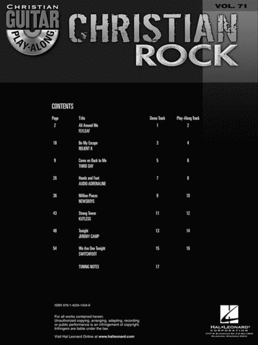 Christian Rock Guitar Tablature scores gallery preview page 3
