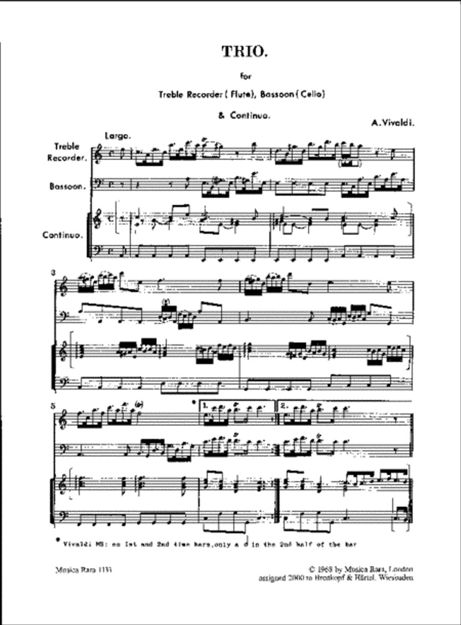 Trio in in A minor RV 86 Score scores gallery preview page 2