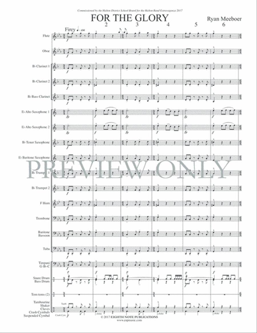 For the Glory For the Glory Concert Band scores gallery preview page 4