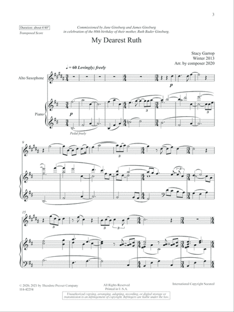 My Dearest Ruth Chamber Music scores gallery preview page 2