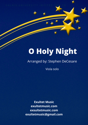 Book cover for O Holy Night (Viola solo and Piano)