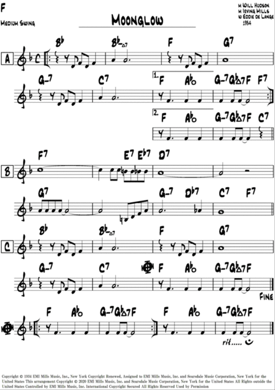 Moonglow Piano scores gallery preview page 5