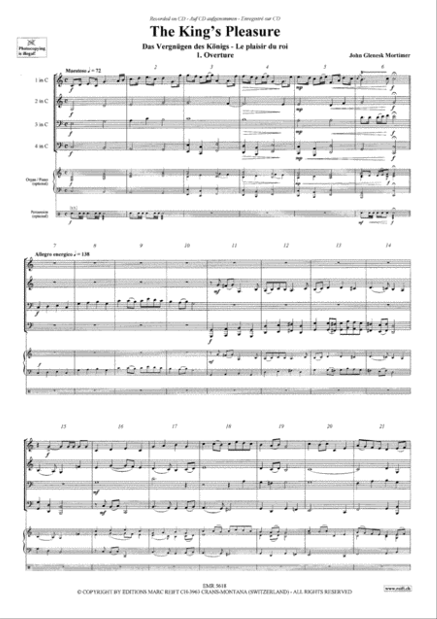 The King's Pleasure Brass Ensemble scores gallery preview page 4