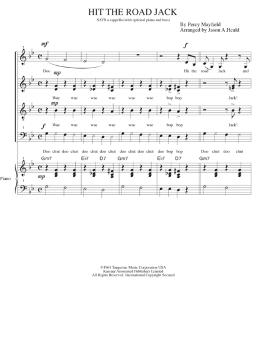 Hit The Road Jack 4-Part scores gallery preview page 3