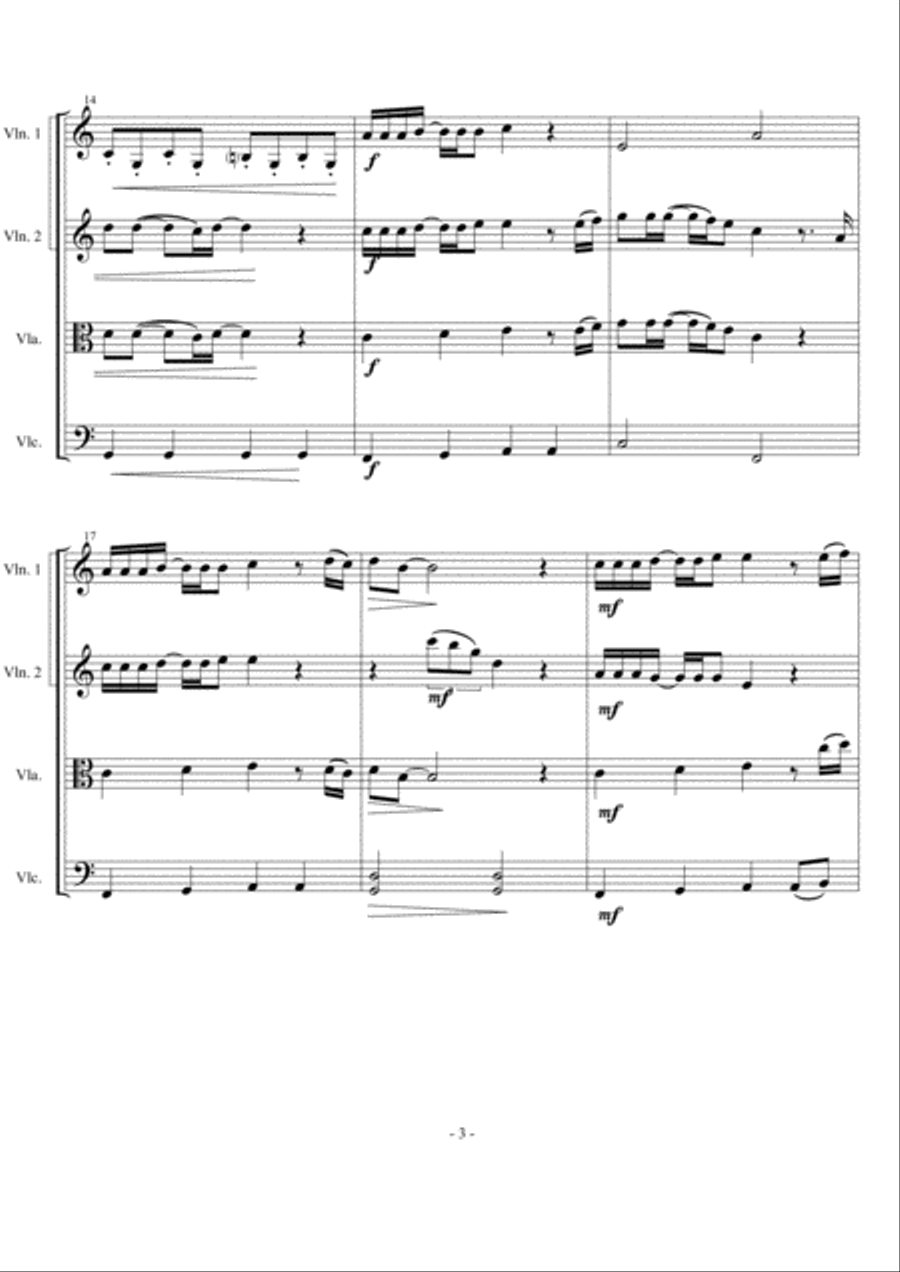 Heaven Heaven String Quartet scores gallery preview page 3
