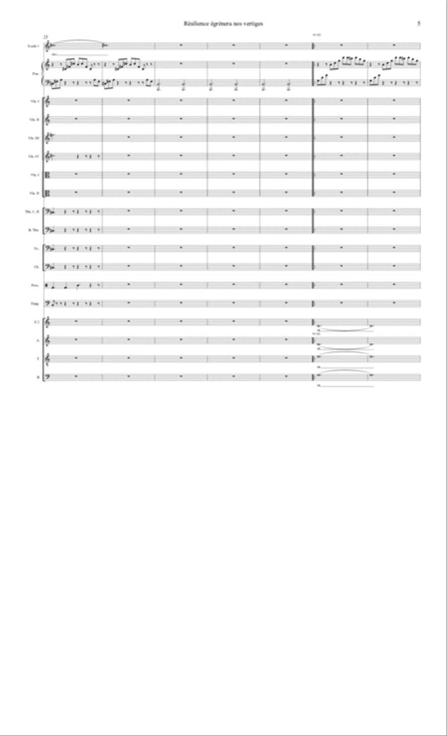 Résilience égrènera nos vertiges Piano, Vocal, Guitar scores gallery preview page 5