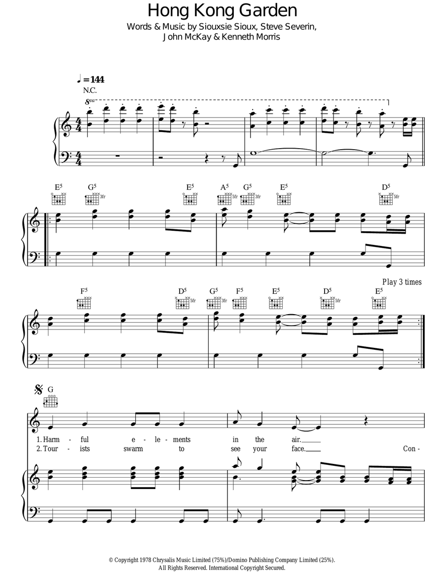 Hong Kong Garden Acoustic Guitar scores gallery preview page 1