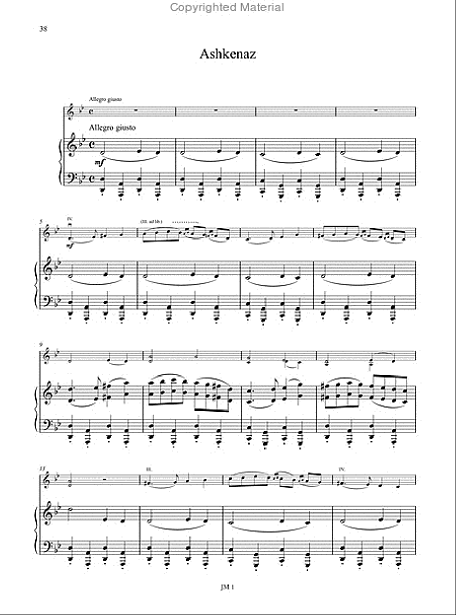 12 Jewish Songs for Violin and Piano (2006) Violin Solo scores gallery preview page 13