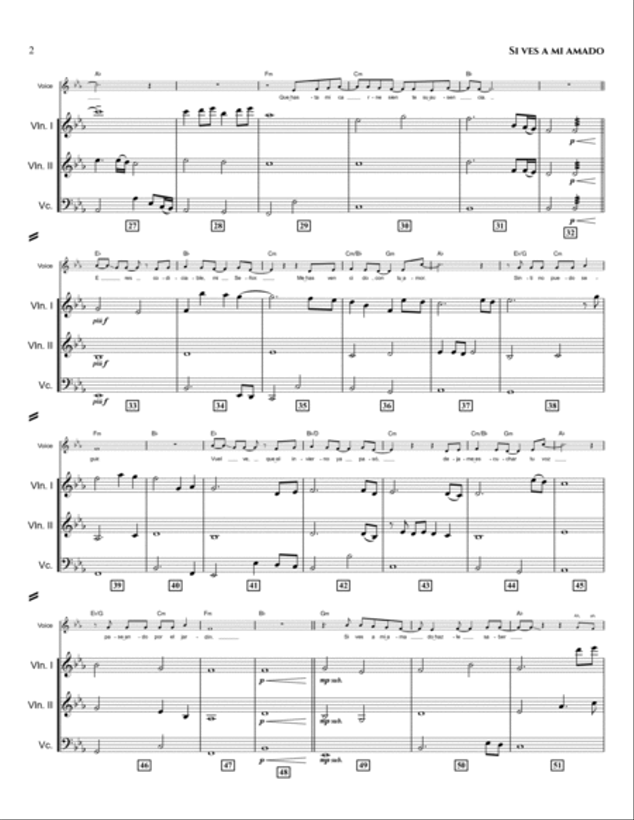 Si Ves A Mi Amado Voice scores gallery preview page 2