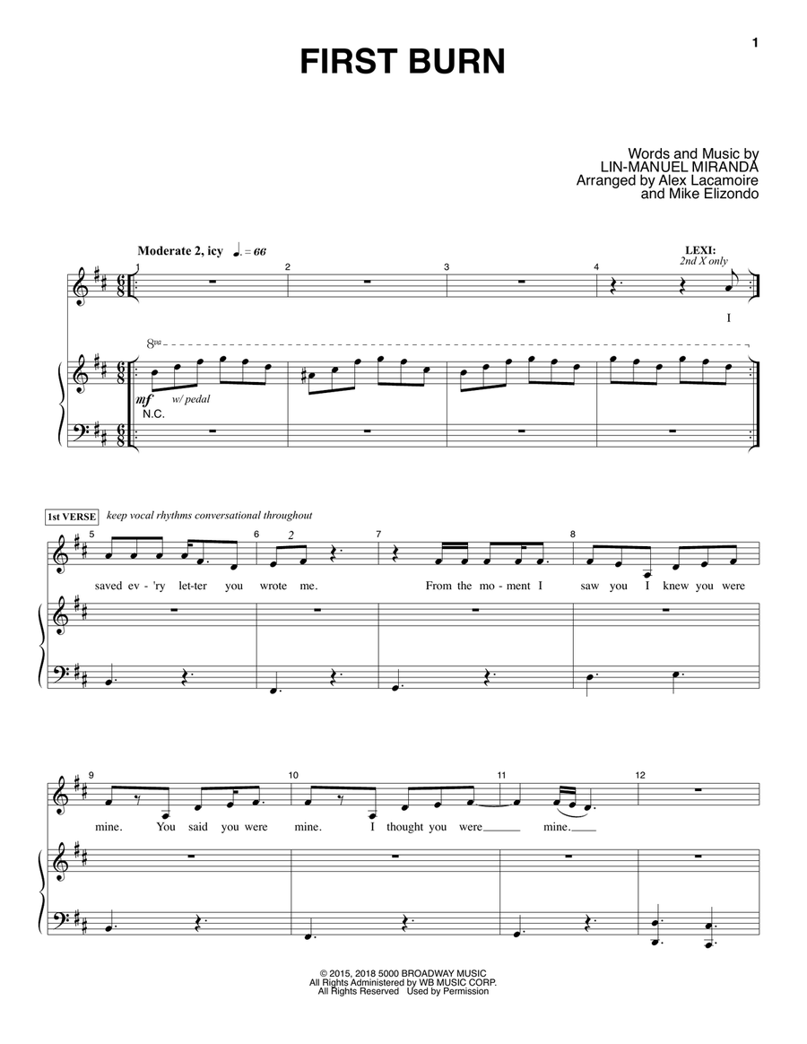 First Burn Voice scores gallery preview page 1