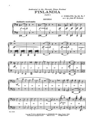 Book cover for Finlandia - Piano Quartet (2 Pianos, 8 Hands)