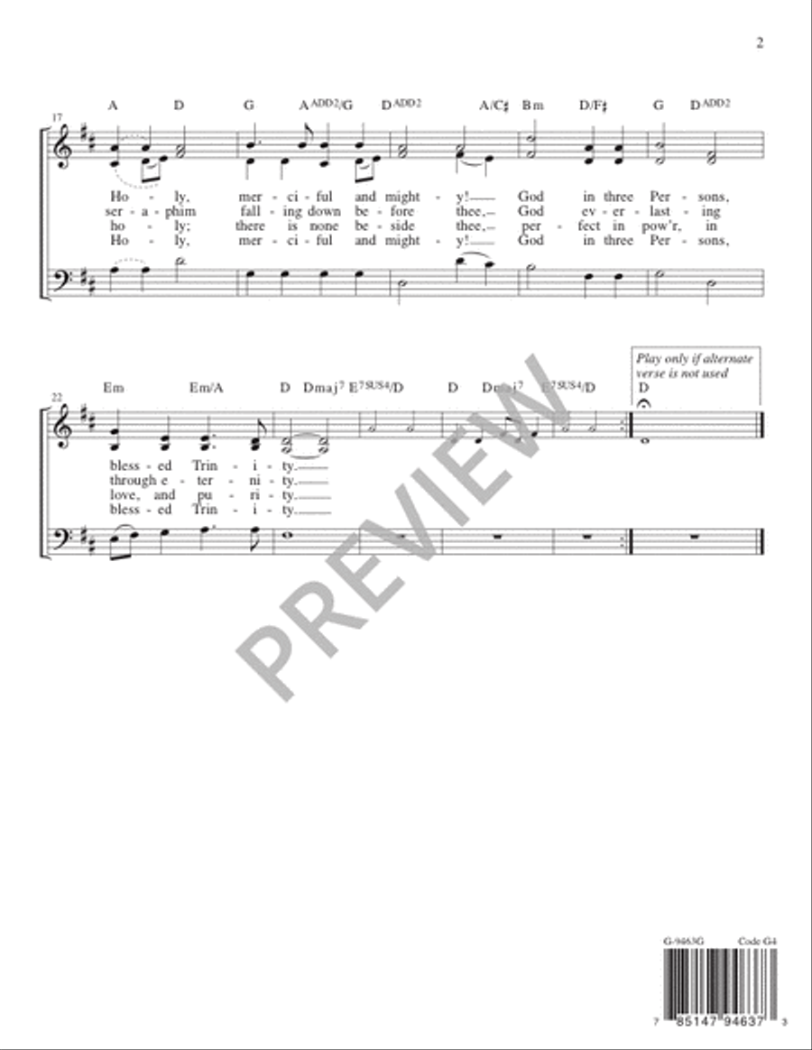 Holy, Holy, Holy! Lord God Almighty! - Guitar edition Guitar scores gallery preview page 3