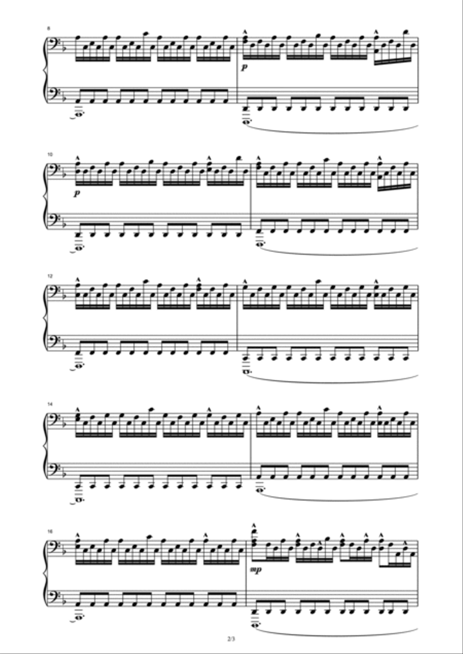 Chevalier De Sangreal Piano Solo scores gallery preview page 2