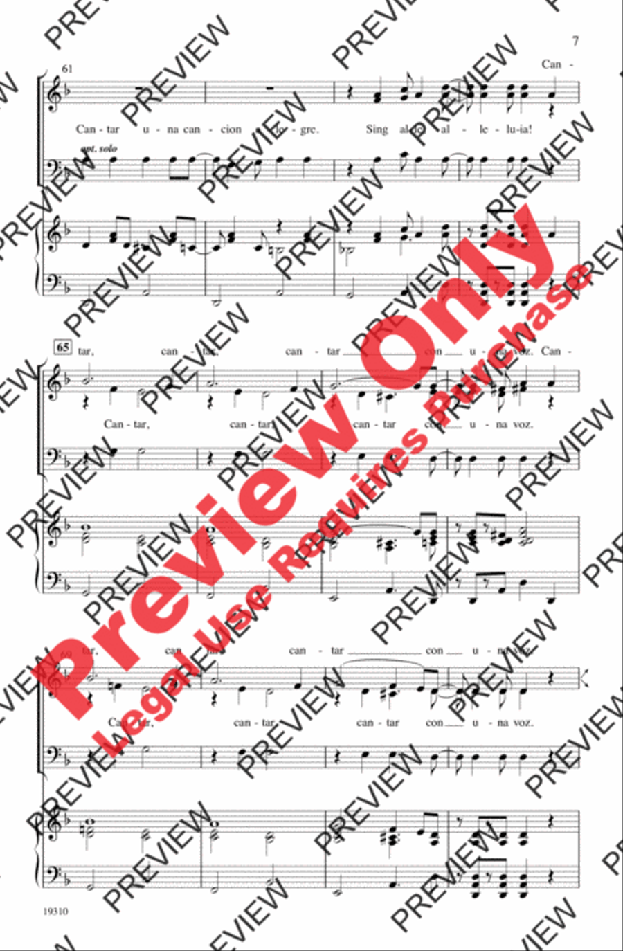 ¡Cantar! (Sing!) 3-Part scores gallery preview page 7