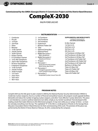 CompleX-2030: Score