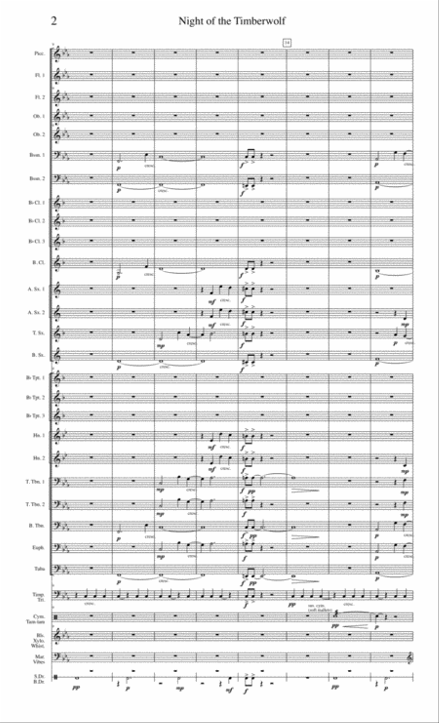 Night of the Timberwolf, for Concert Band. Score and Parts Concert Band scores gallery preview page 4