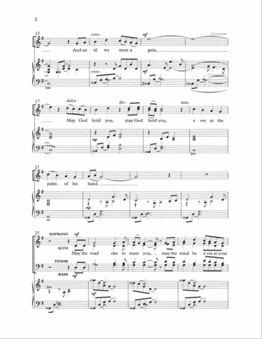 Irish Blessing 4-Part scores gallery preview page 2
