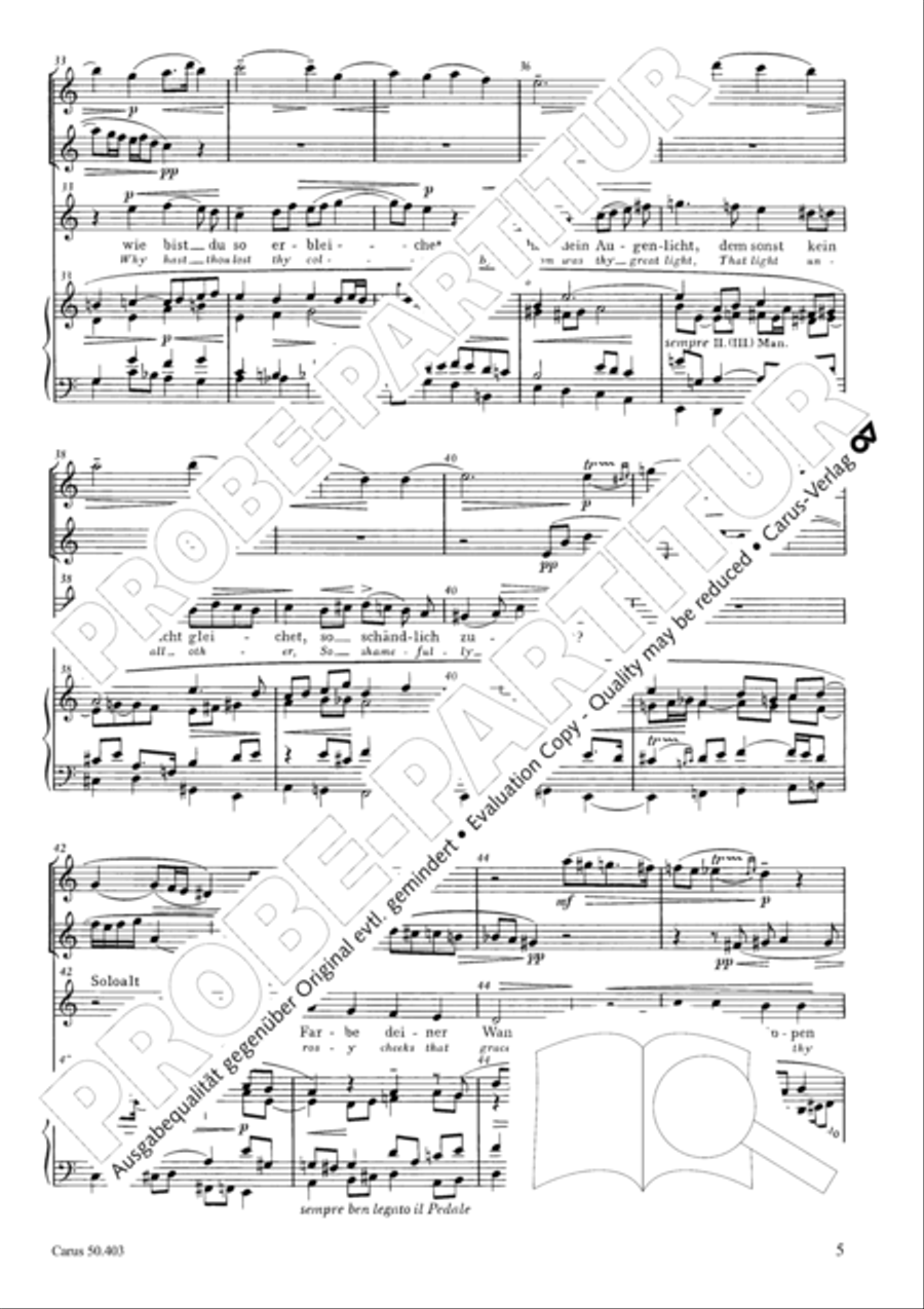 O sacred head, sore wounded (O Haupt voll Blut und Wunden) 4-Part scores gallery preview page 6