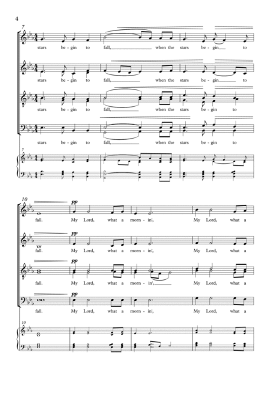 My Lord, What a Mornin' 4-Part scores gallery preview page 2