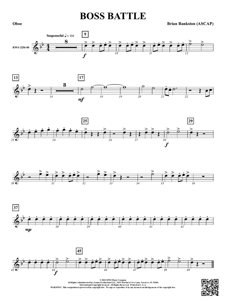 Boss Battle: Oboe Oboe scores gallery preview page 1