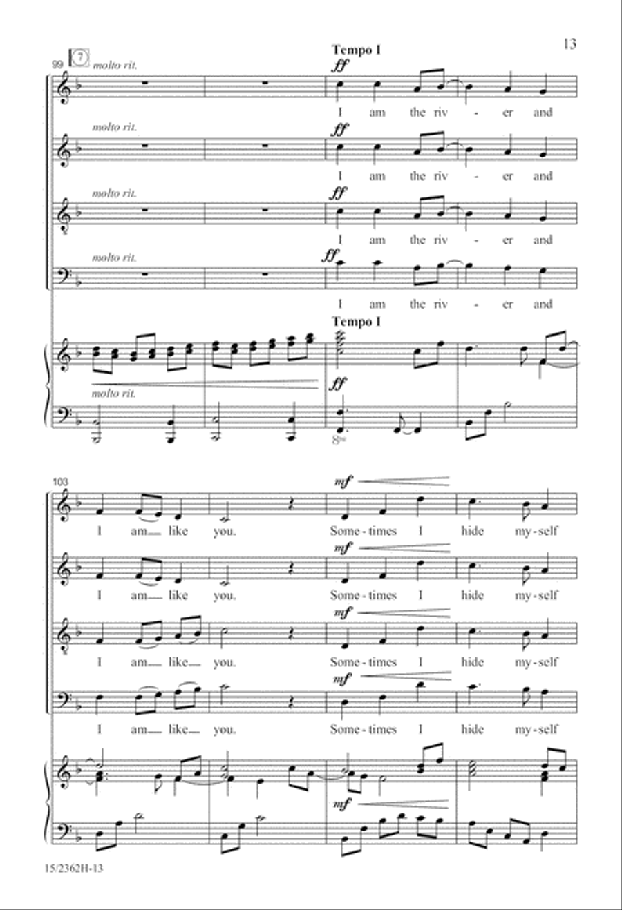I Am the River 4-Part scores gallery preview page 14