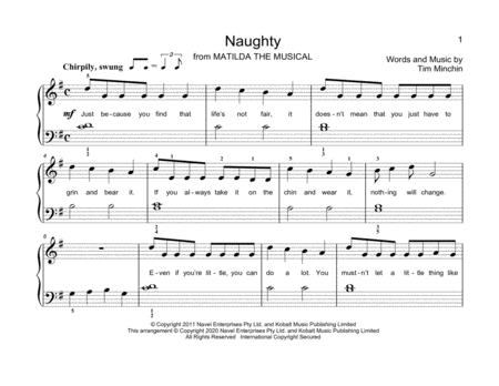Naughty (from Matilda The Musical) (arr. Christopher Hussey)