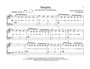 Naughty (from Matilda The Musical) (arr. Christopher Hussey)