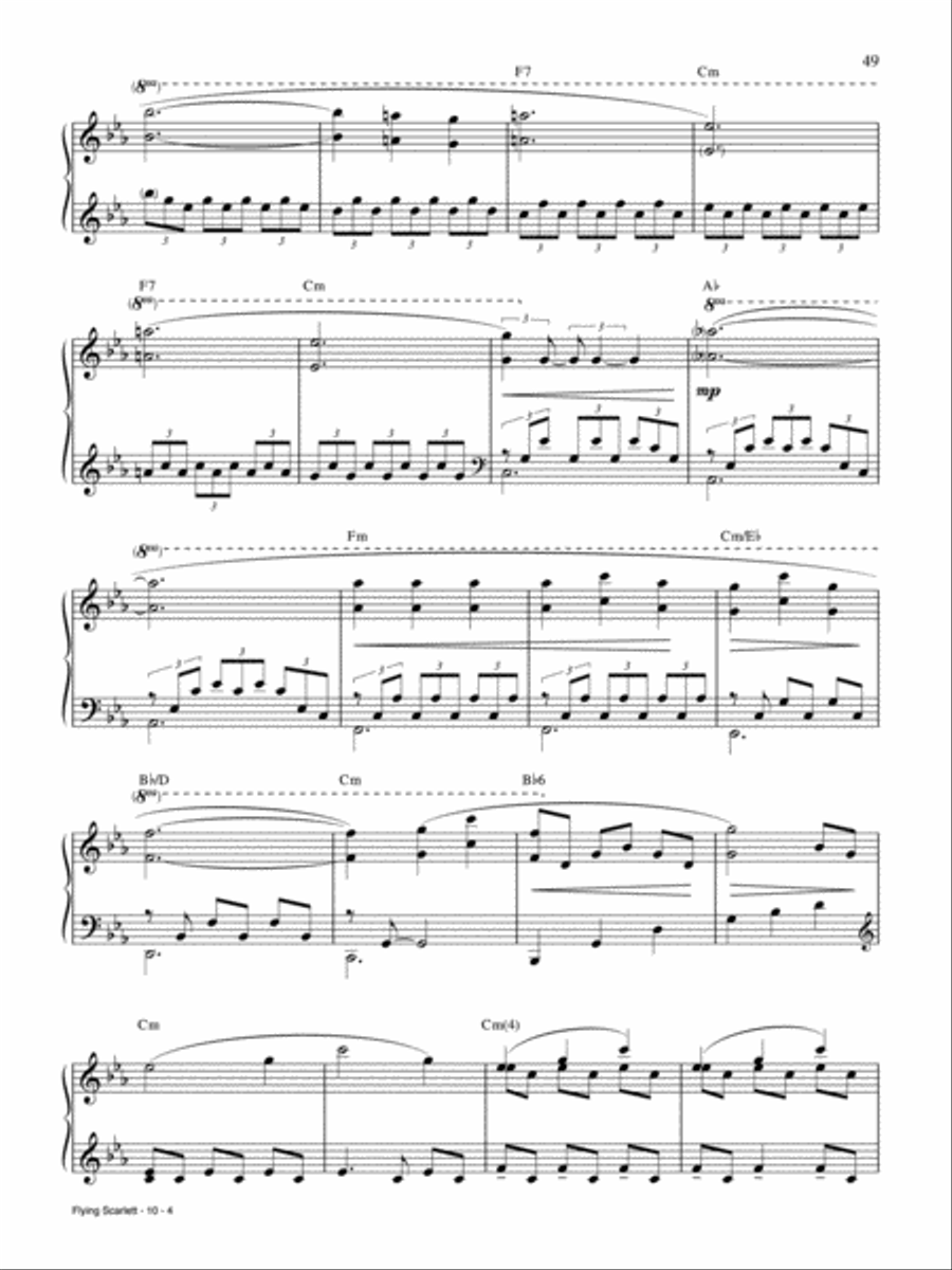 Flying Scarlett Piano, Vocal, Guitar scores gallery preview page 4