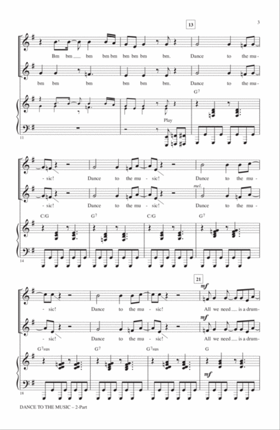 Dance To The Music 2-Part scores gallery preview page 2
