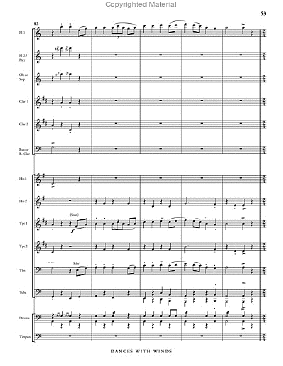 Dances with Winds Dances with Winds Concert Band scores gallery preview page 59