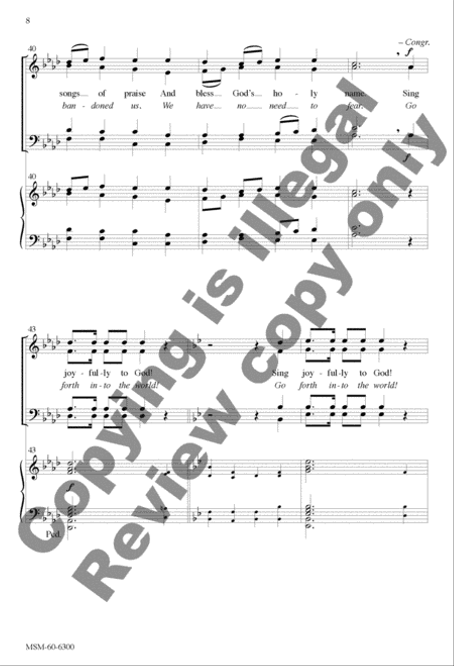 Sing Joyfully to God! Go Forth into the World! 4-Part scores gallery preview page 8