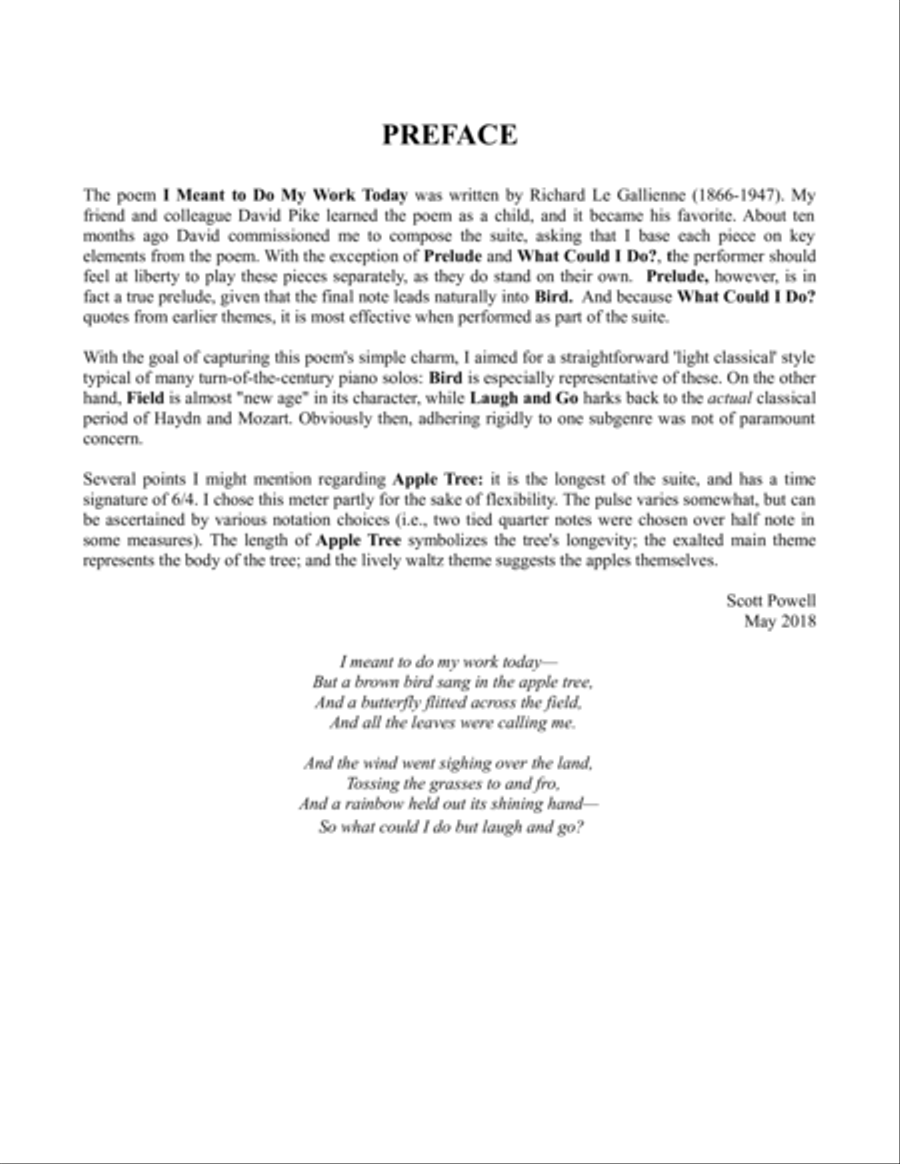 I Meant to Do My Work Today (Suite for Piano) Piano Solo scores gallery preview page 2