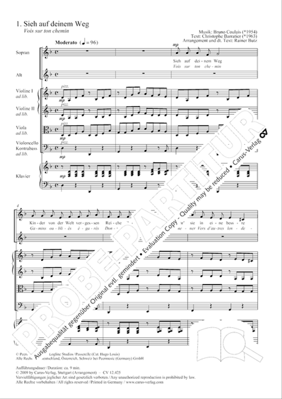 Die Kinder des Monsieur Mathieu (arr. R. Butz) chorissimo! Score scores gallery preview page 4