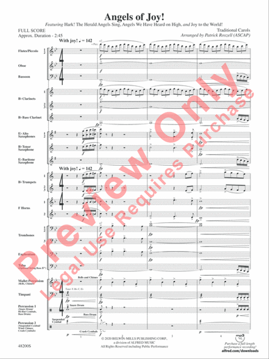 Angels of Joy! Concert Band scores gallery preview page 4