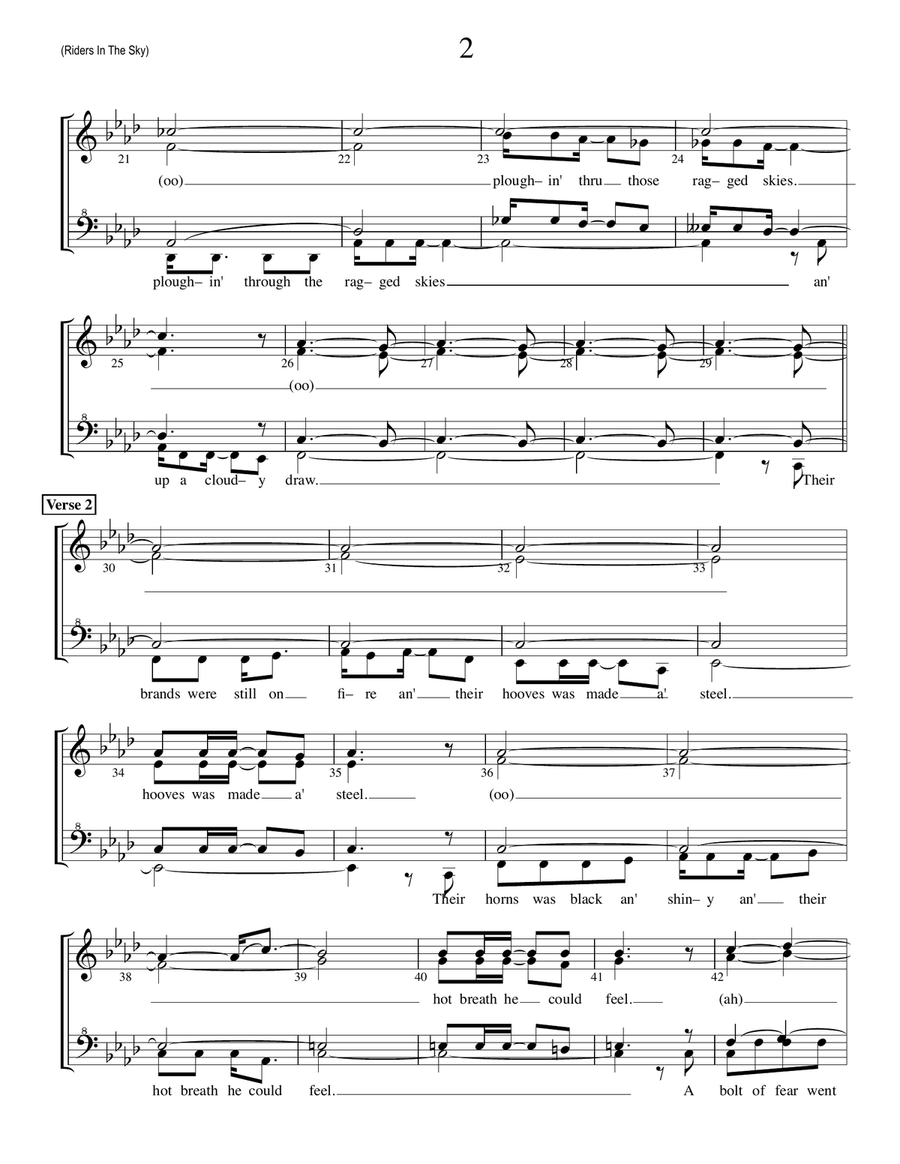 (ghost) Riders In The Sky (a Cowboy Legend) SSAA scores gallery preview page 2
