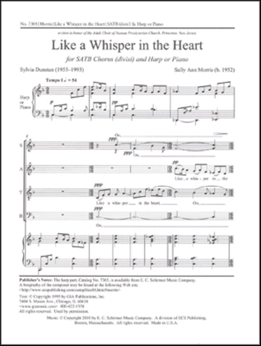 Like a Whisper in the Heart (Choral Score)