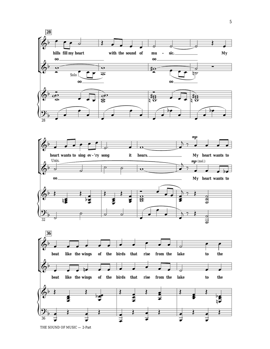 The Sound Of Music 2-Part scores gallery preview page 4