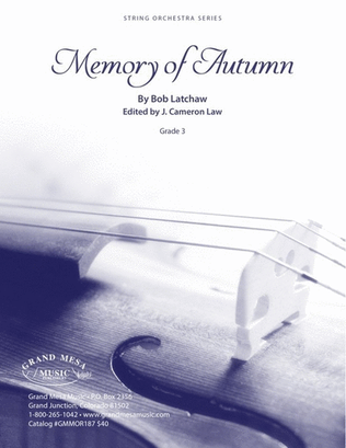 Book cover for Memory Of Autumn So3 Sc/Pts