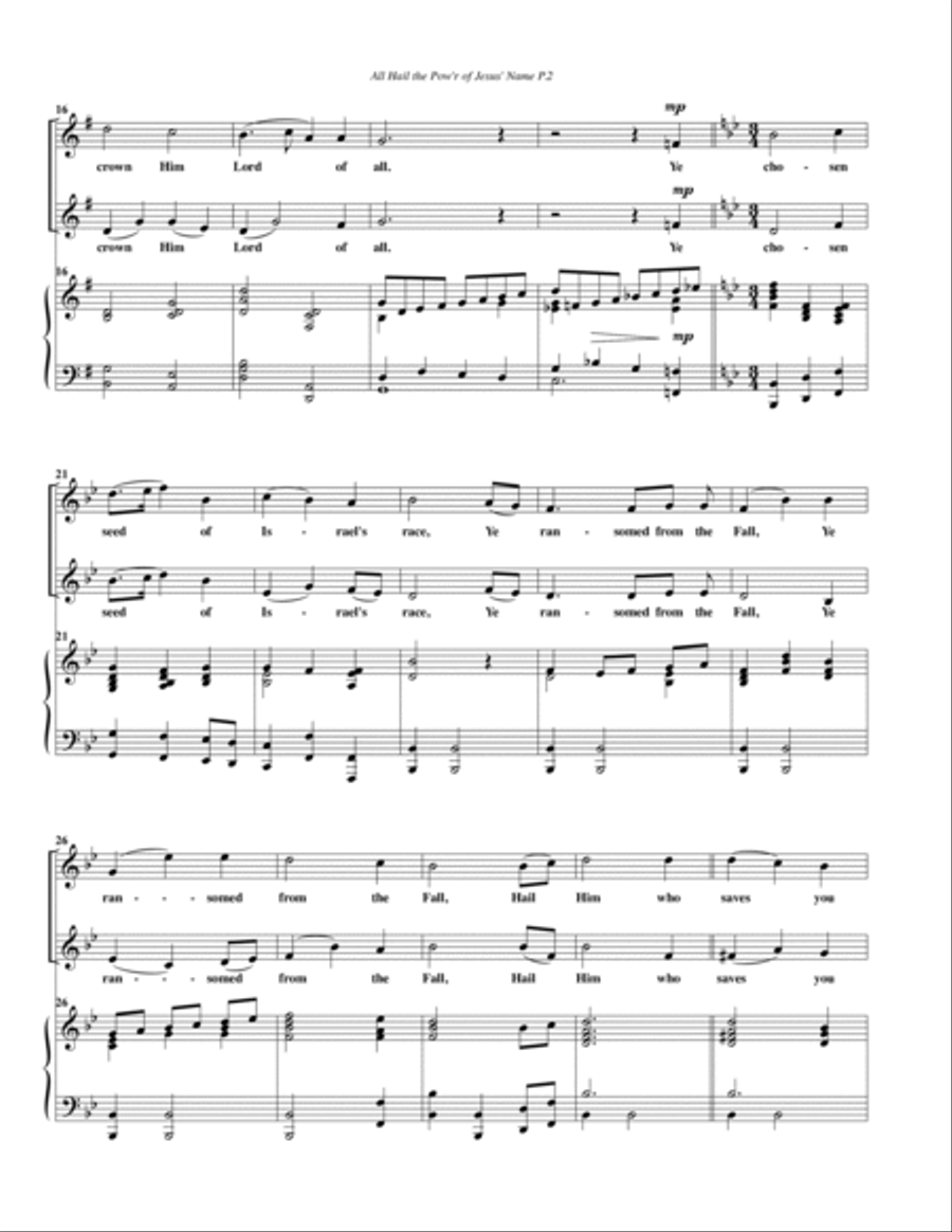 All Hail the Pow'r of Jesus' Name--Vocal Duet.pdf Vocal Duet scores gallery preview page 3