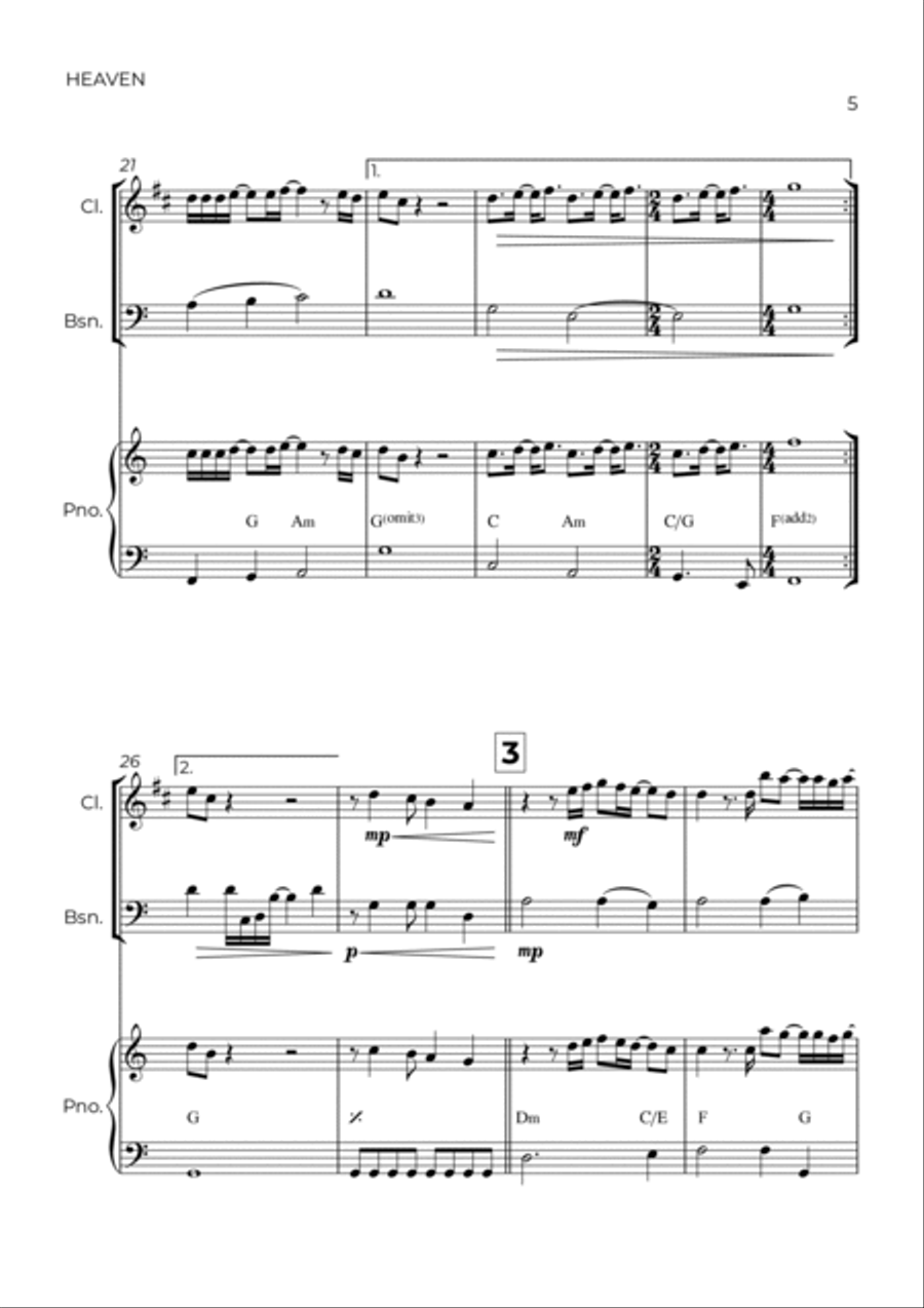 Heaven Woodwind Duet scores gallery preview page 5