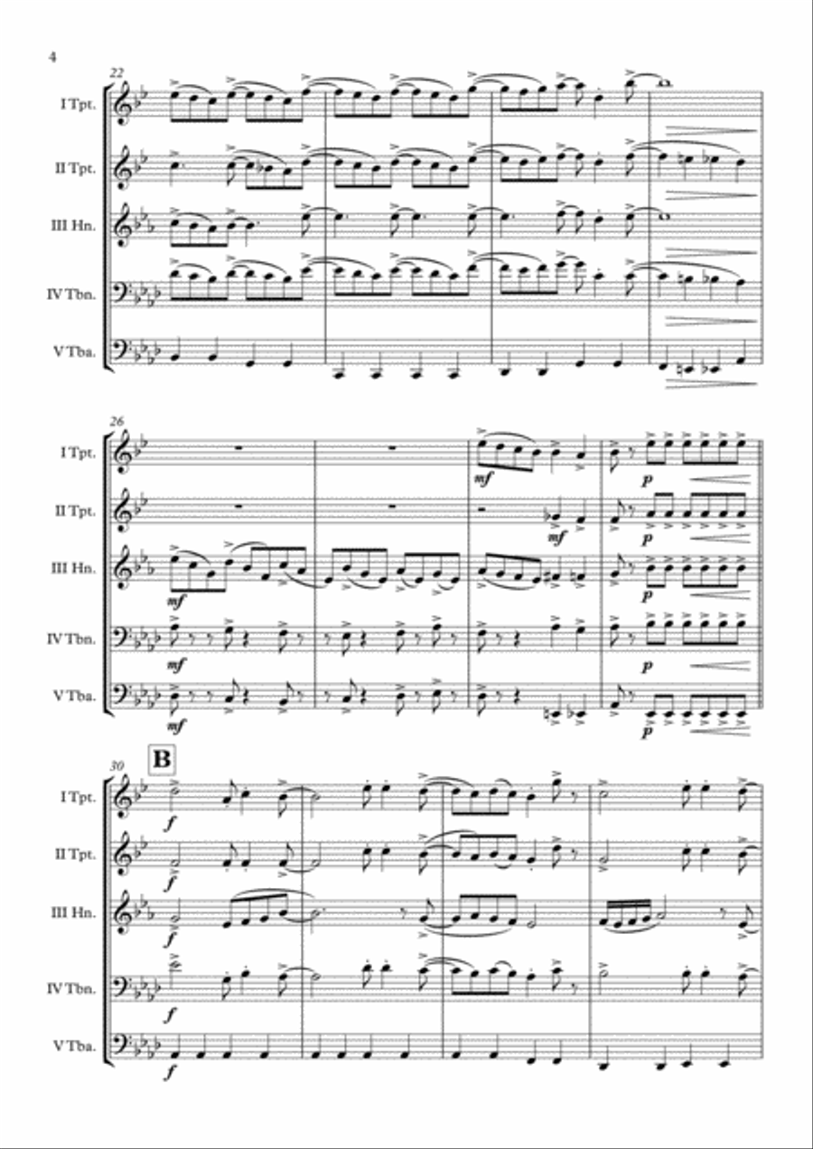 Macgyver - Theme Brass Quintet scores gallery preview page 5