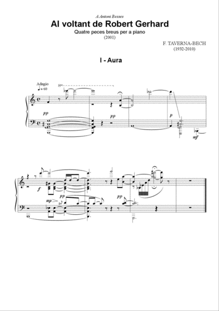 Al voltant de Robert Gerhard for Piano Piano Solo scores gallery preview page 2