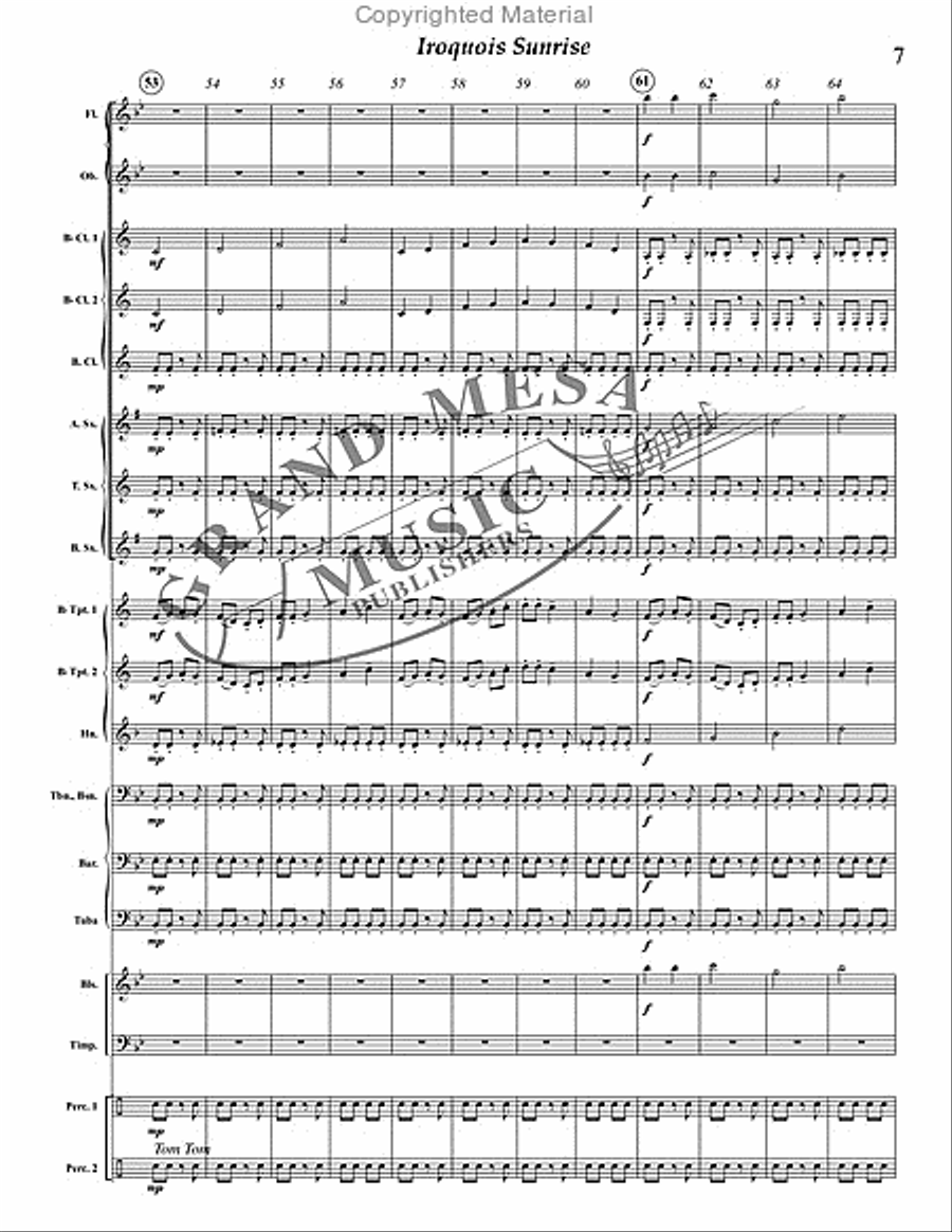 Iroquois Sunrise Concert Band scores gallery preview page 8